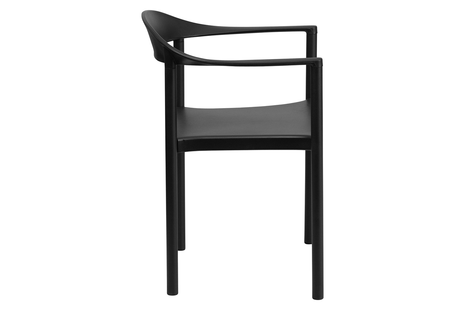 BLNK HERCULES Series Plastic Cafe Stack Chair - Black