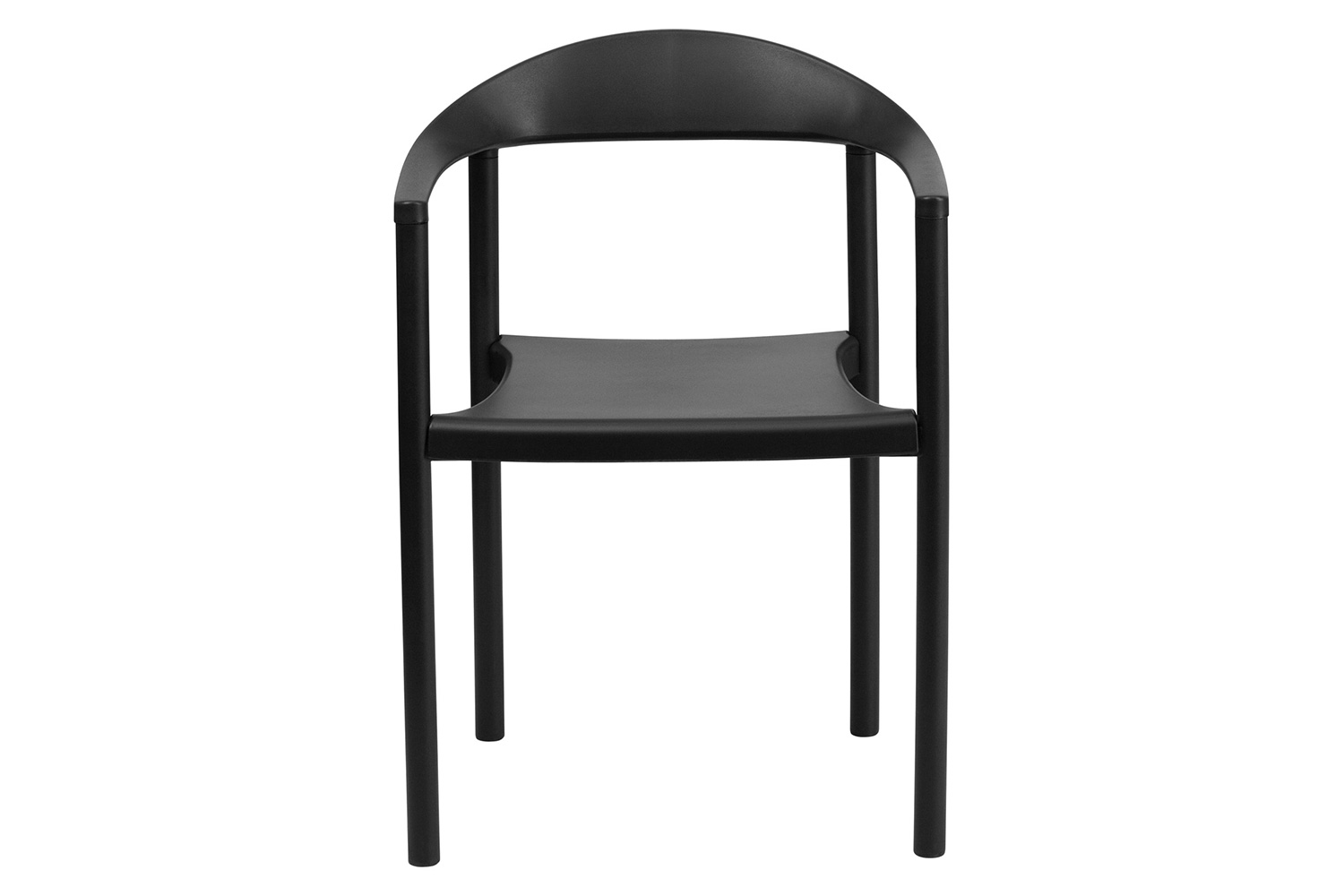 BLNK HERCULES Series Plastic Cafe Stack Chair - Black