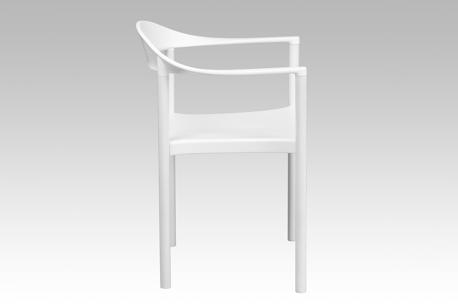 BLNK HERCULES Series Plastic Cafe Stack Chair - White