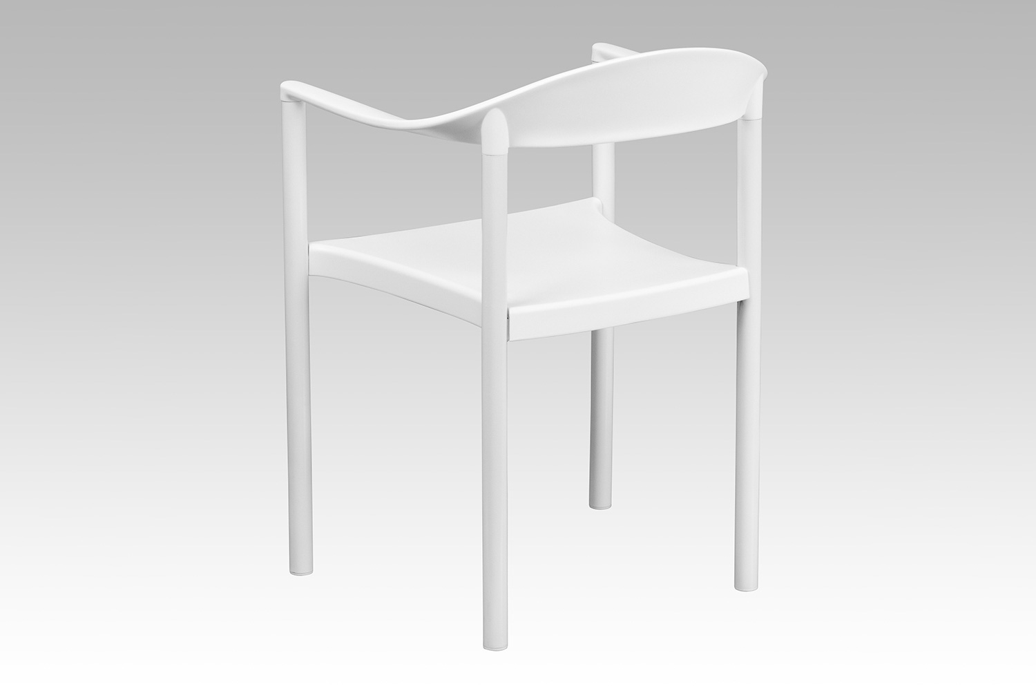 BLNK HERCULES Series Plastic Cafe Stack Chair - White