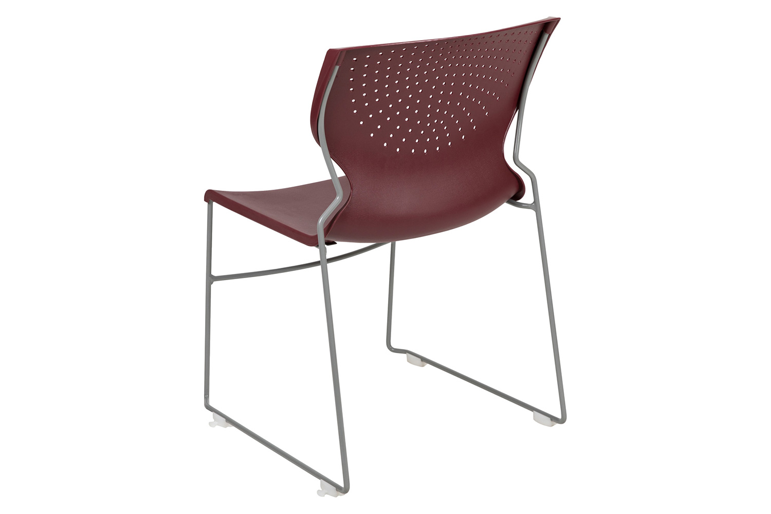 BLNK HERCULES Series Full Back Stack Chair with Gray Powder Coated Frame - Burgundy