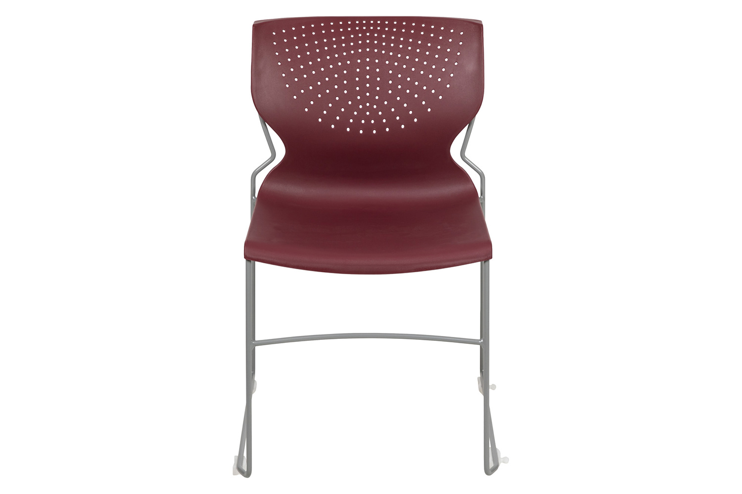 BLNK HERCULES Series Full Back Stack Chair with Gray Powder Coated Frame - Burgundy
