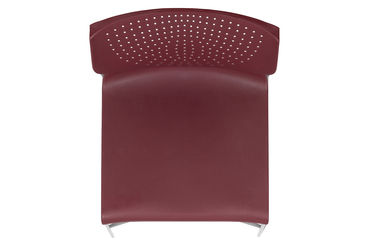 BLNK HERCULES Series Full Back Stack Chair with Gray Powder Coated Frame - Burgundy