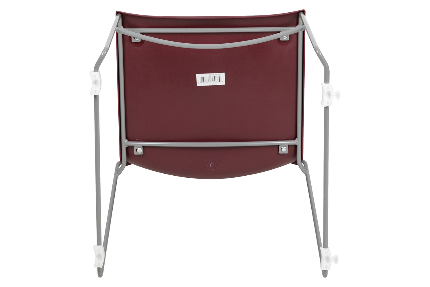 BLNK HERCULES Series Full Back Stack Chair with Gray Powder Coated Frame - Burgundy