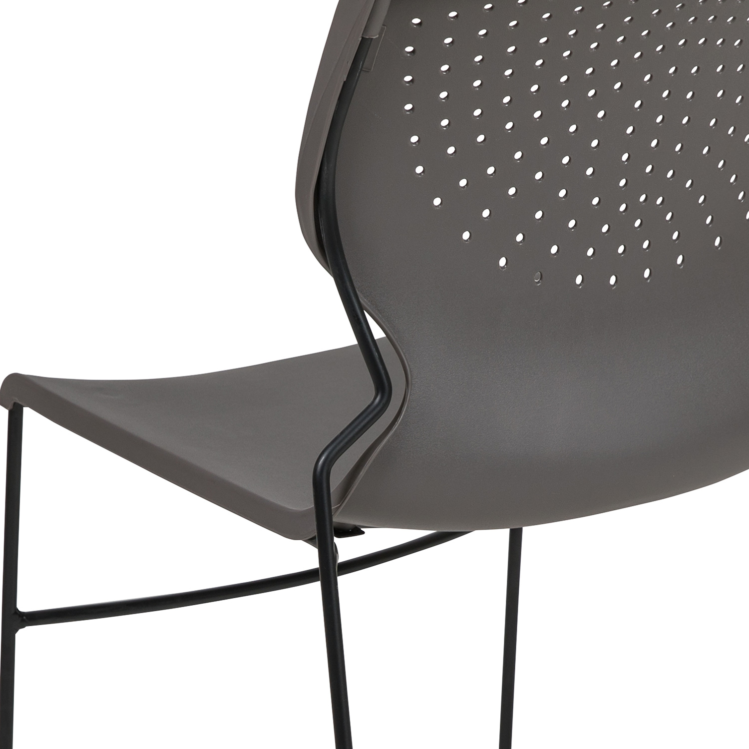 BLNK HERCULES Series Full Back Stack Chair with Powder Coated Frame - Gray