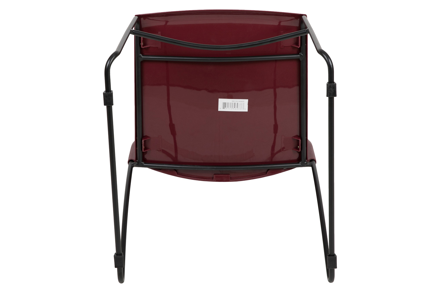 BLNK HERCULES Series Stack Chair with Air-Vent Back and Black Powder Coated Sled Base - Burgundy