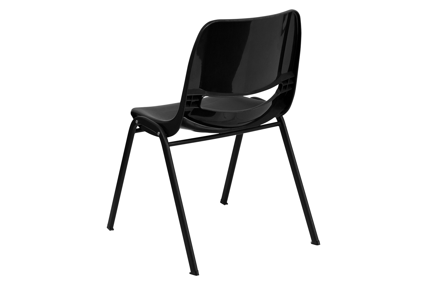 BLNK HERCULES Series Ergonomic Shell Stack Chair - Black, 17,75"H Seat