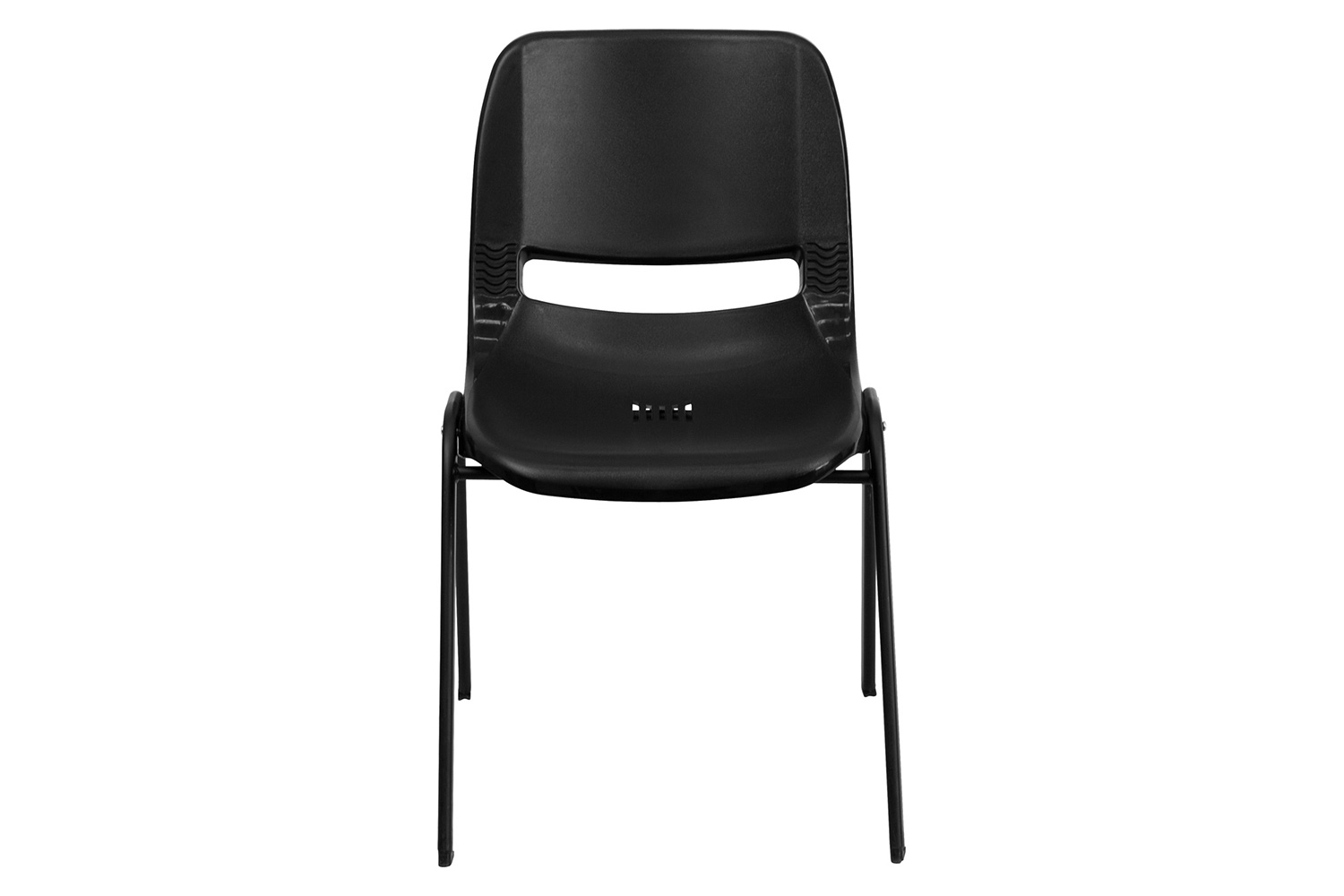 BLNK HERCULES Series Ergonomic Shell Stack Chair - Black, 17,75"H Seat