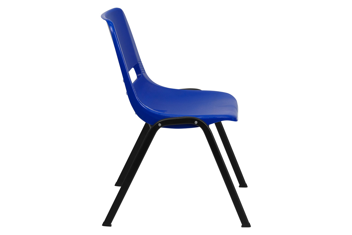BLNK HERCULES Series Ergonomic Shell Stack Chair - Blue/Black, 17,75"H Seat
