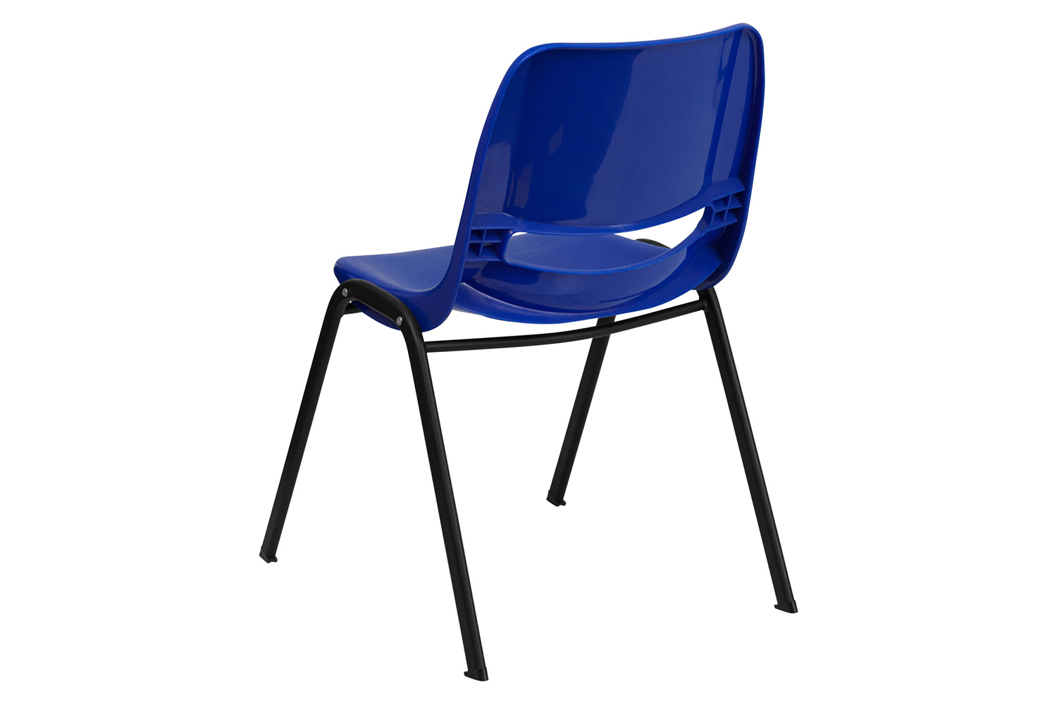 BLNK HERCULES Series Ergonomic Shell Stack Chair - Blue/Black, 17,75"H Seat