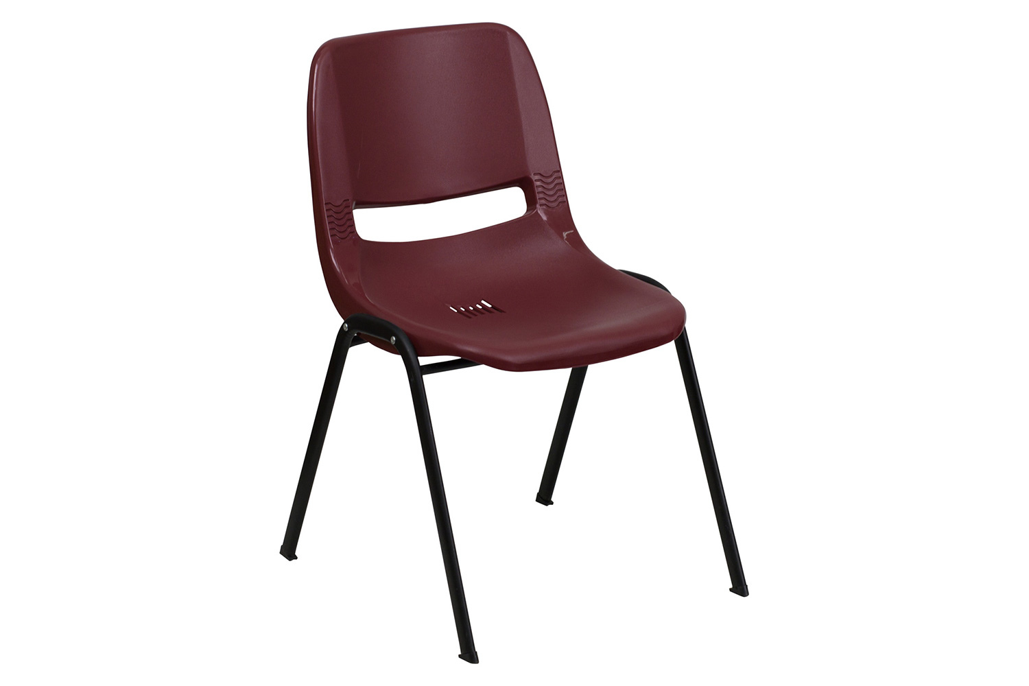 BLNK HERCULES Series Ergonomic Shell Stack Chair - Burgundy/Black, 17,75"H Seat