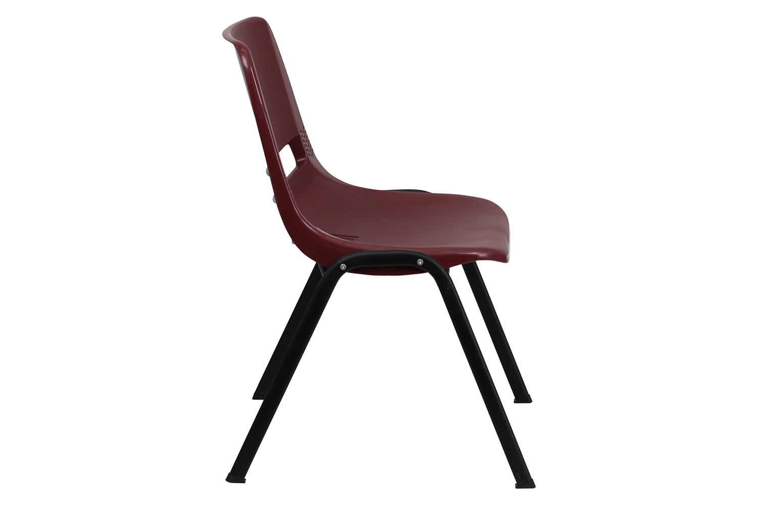 BLNK HERCULES Series Ergonomic Shell Stack Chair - Burgundy/Black, 17,75"H Seat