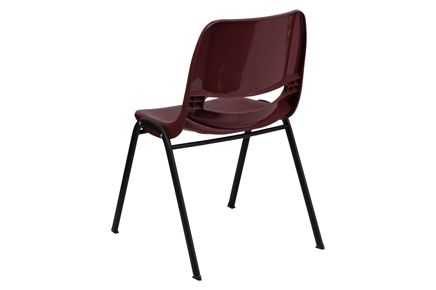 BLNK HERCULES Series Ergonomic Shell Stack Chair - Burgundy/Black, 17,75"H Seat