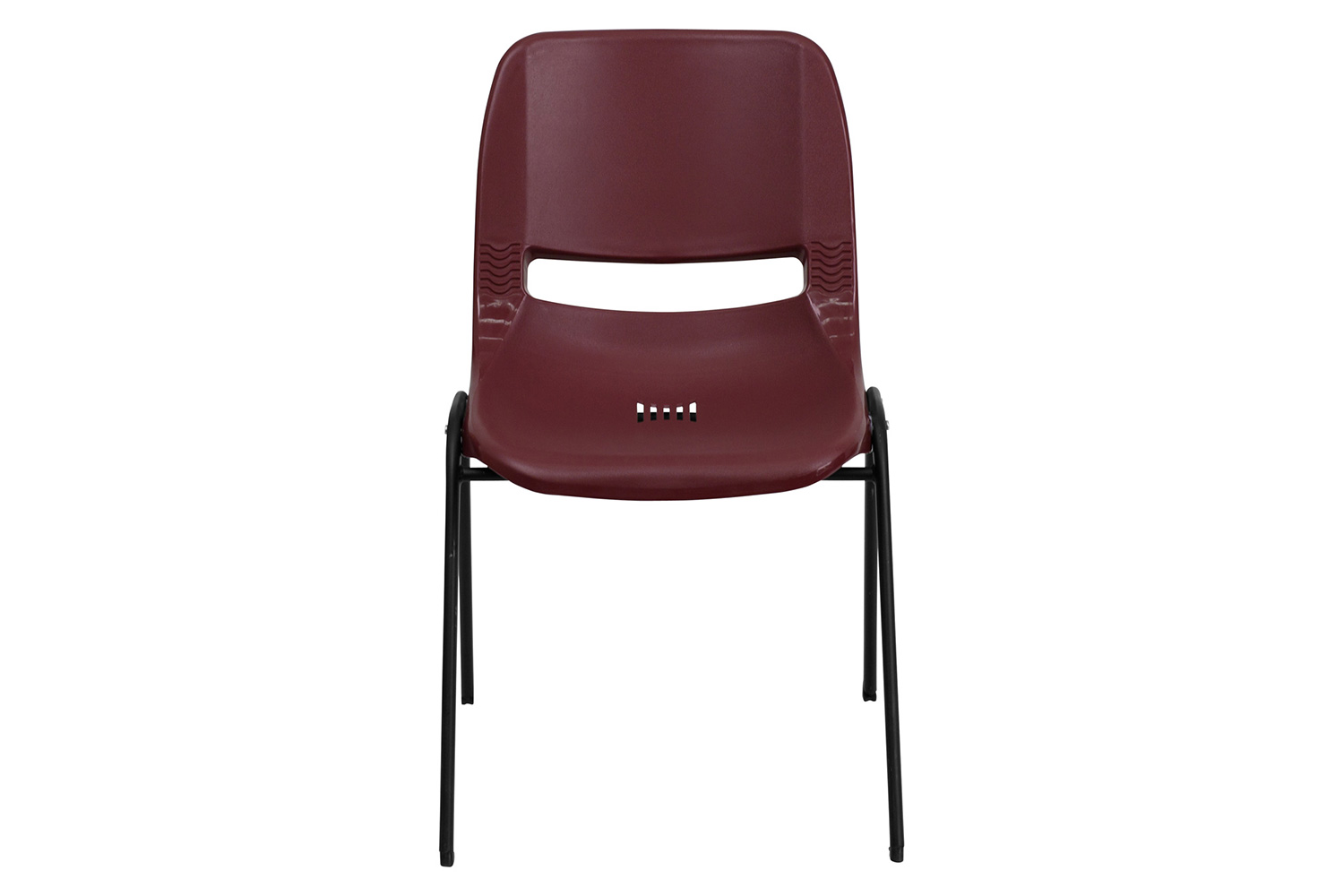 BLNK HERCULES Series Ergonomic Shell Stack Chair - Burgundy/Black, 17,75"H Seat