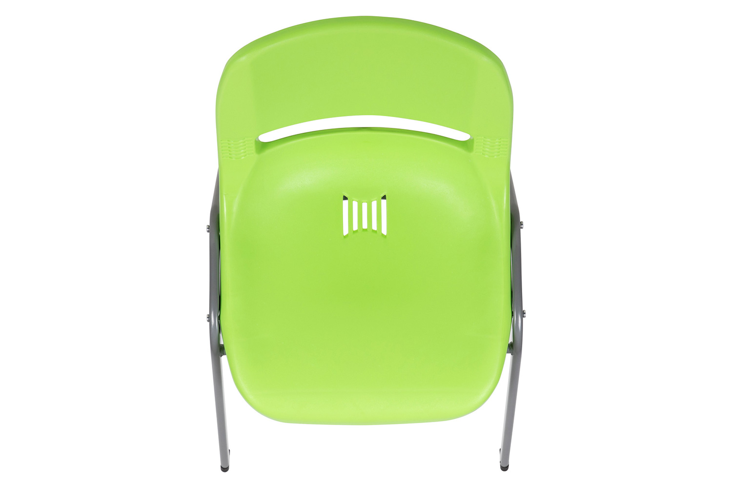 BLNK HERCULES Series Ergonomic Shell Stack Chair with Gray Frame - Green