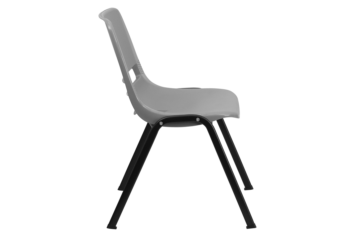 BLNK HERCULES Series Ergonomic Shell Stack Chair - Gray/Black, 17,75"H Seat