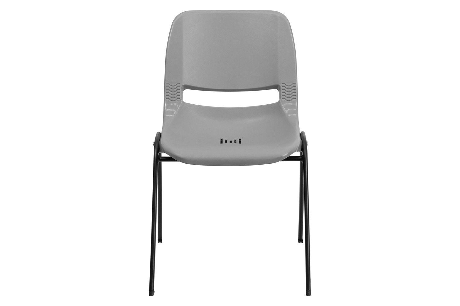 BLNK HERCULES Series Ergonomic Shell Stack Chair - Gray/Black, 17,75"H Seat