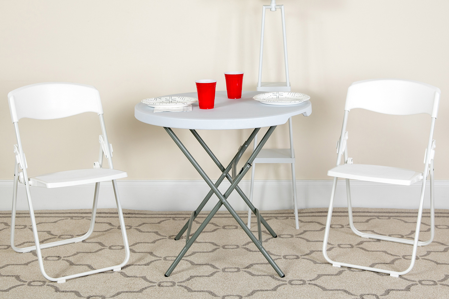 BLNK - HERCULES Series Plastic Heavy Duty Folding Chair with Built-in Ganging Brackets