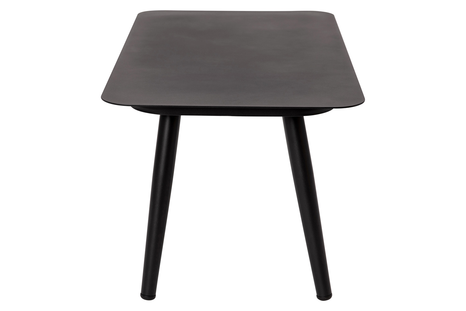 BLNK - Kierra Black All-Weather Woven Conversation Set with Gray Zippered Removable Cushions and Metal Coffee Table 4-Piece