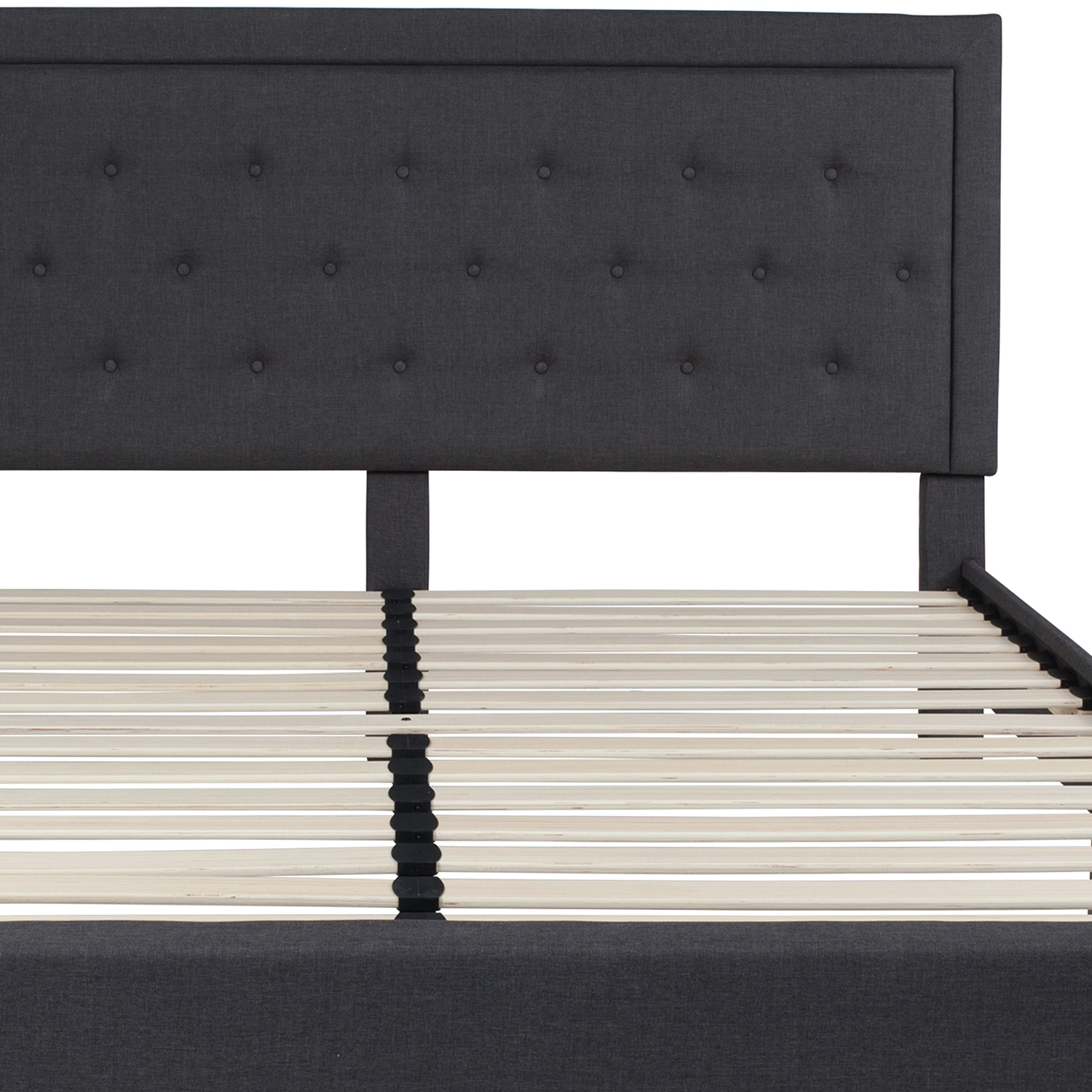 BLNK Roxbury Tufted Upholstered Platform Bed - Dark Gray, King Size