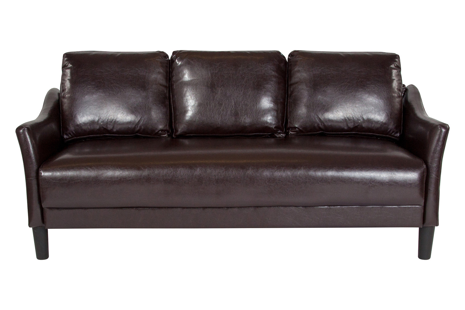 BLNK Asti LeatherSoft Upholstered Sofa - Brown