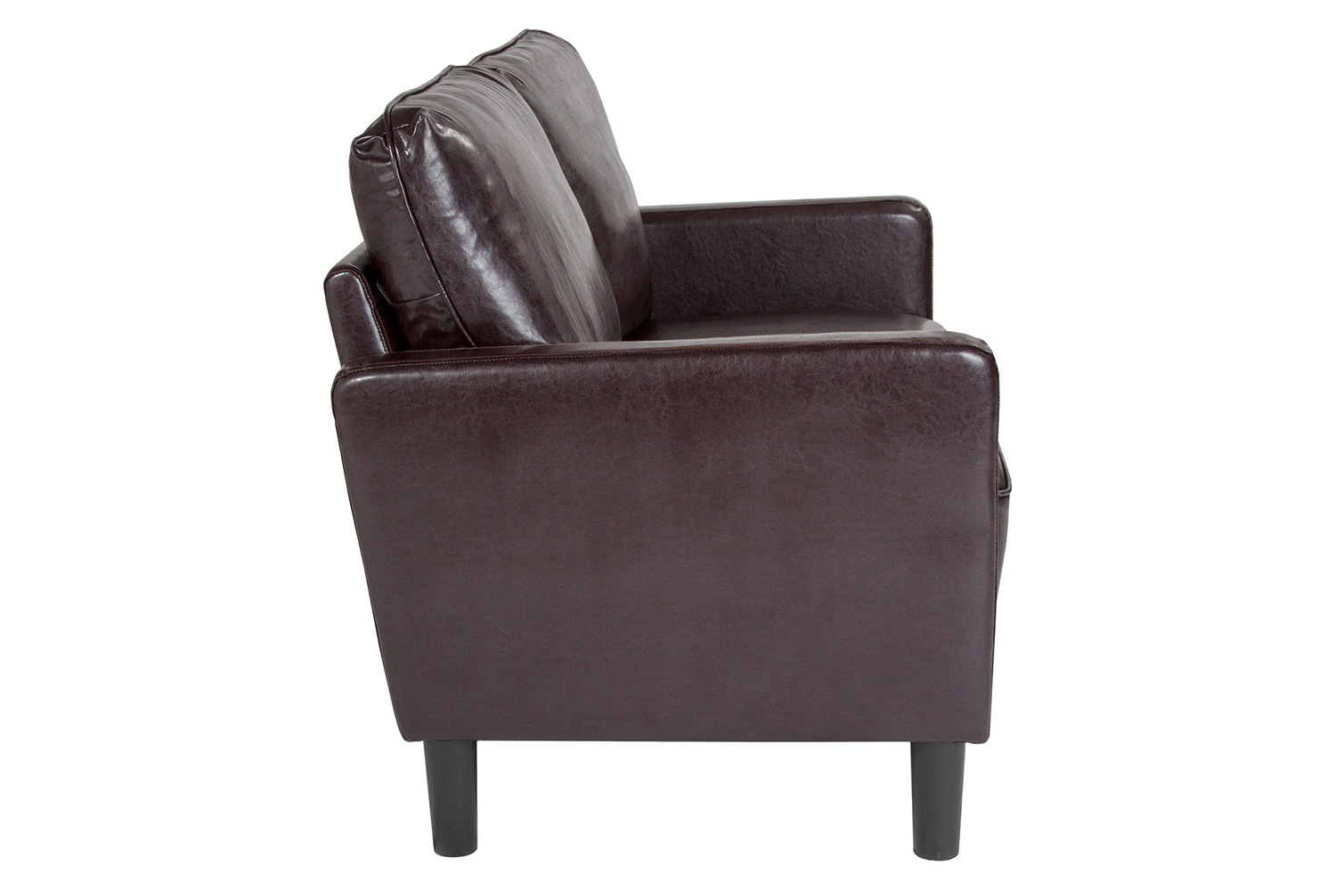 BLNK Washington Park LeatherSoft Upholstered Loveseat - Brown
