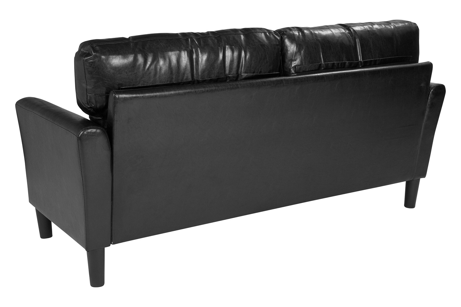 BLNK Bari LeatherSoft Upholstered Sofa - Black