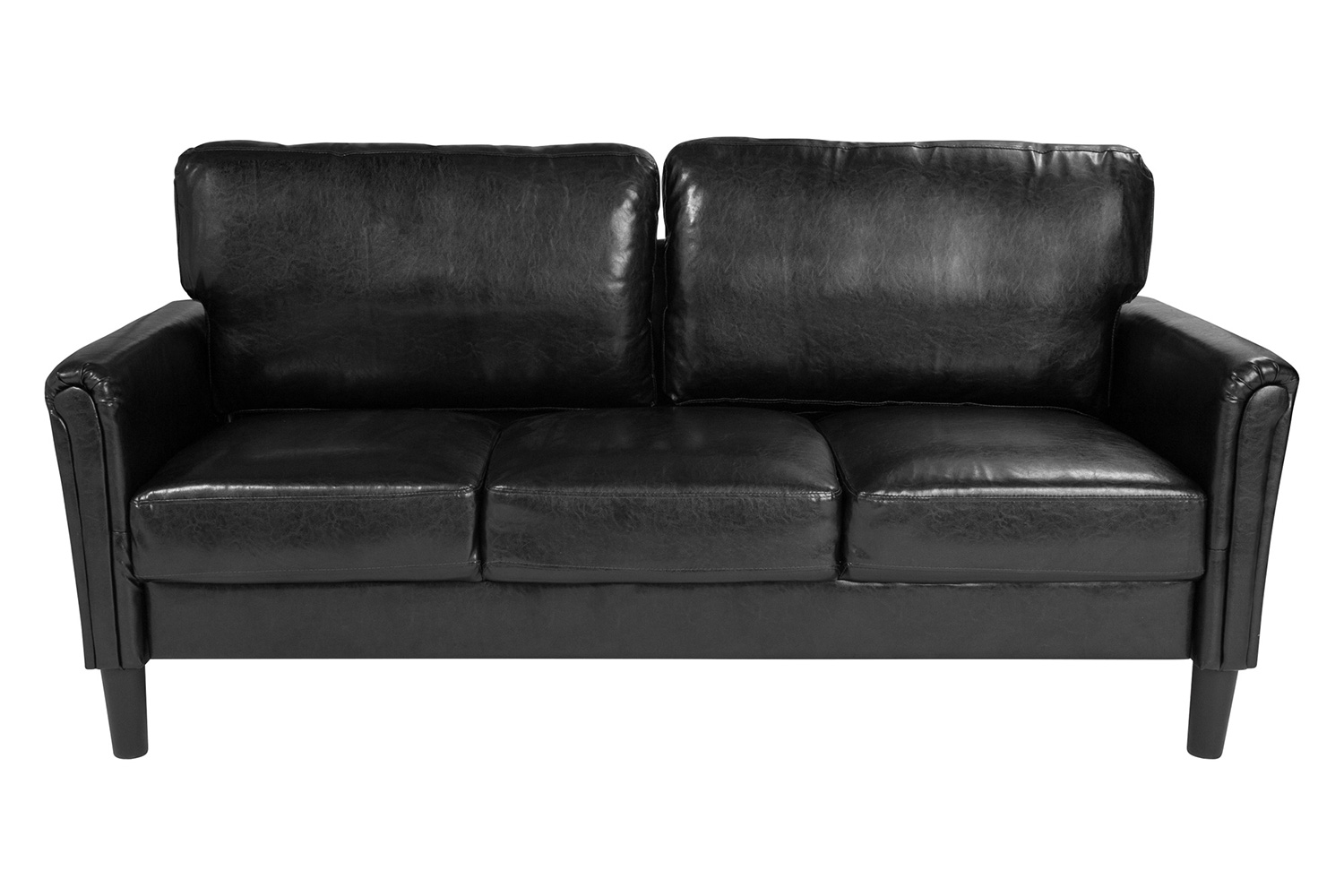 BLNK Bari LeatherSoft Upholstered Sofa - Black