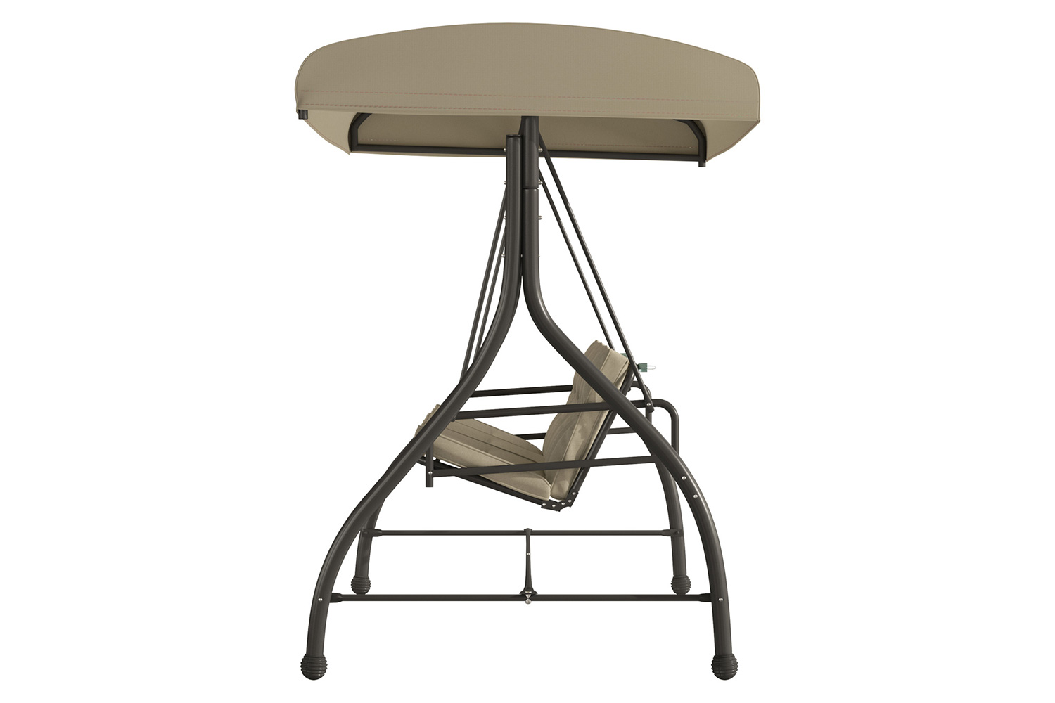 BLNK Tellis Outdoor Steel 3-Seat Converting Patio Swing Canopy Hammock with Cushions - Tan