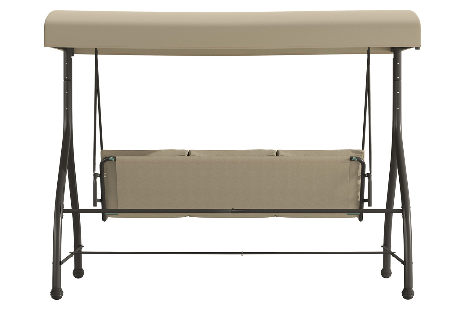 BLNK Tellis Outdoor Steel 3-Seat Converting Patio Swing Canopy Hammock with Cushions - Tan