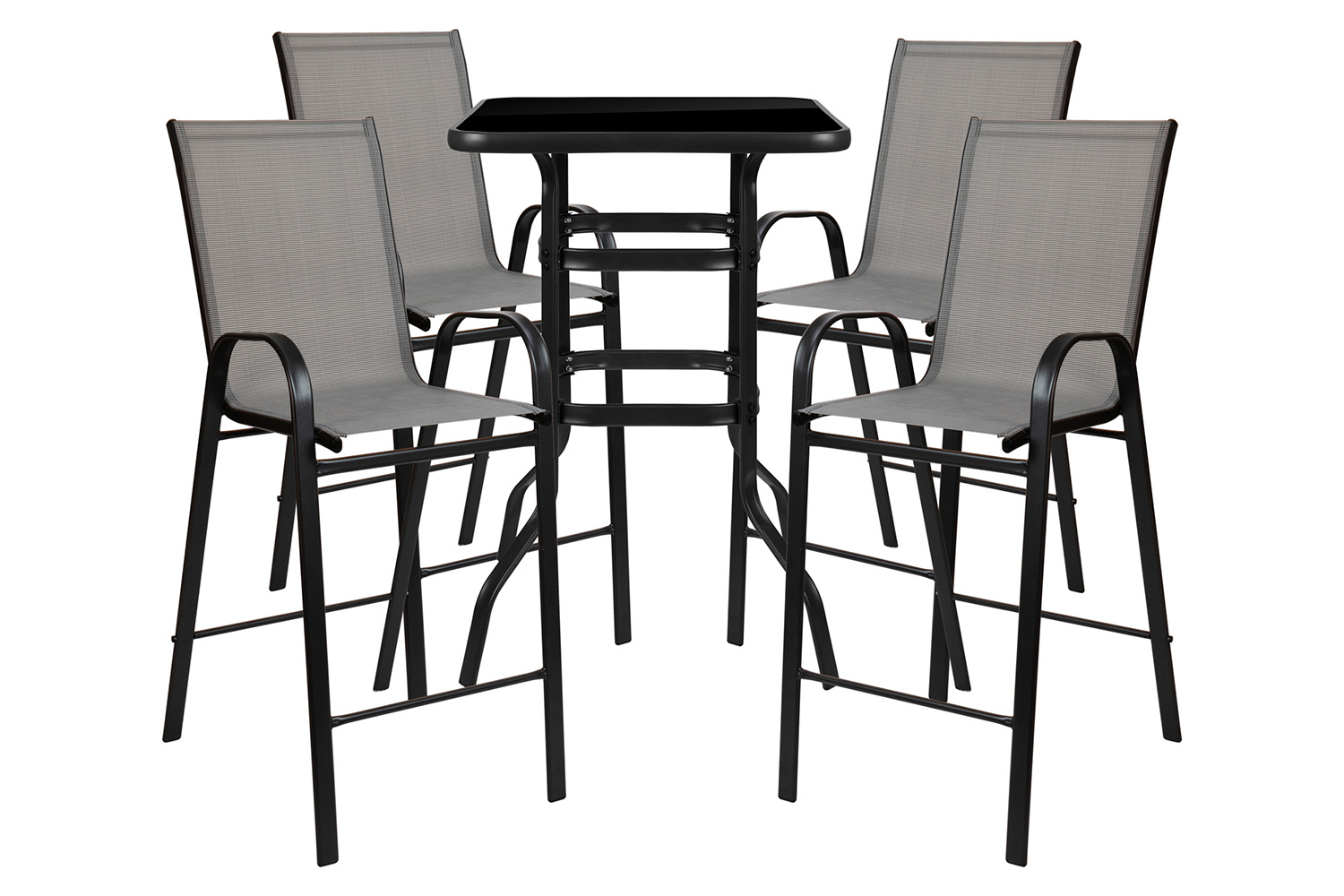 BLNK - Brazos Outdoor 4-Person Bistro Dining Set