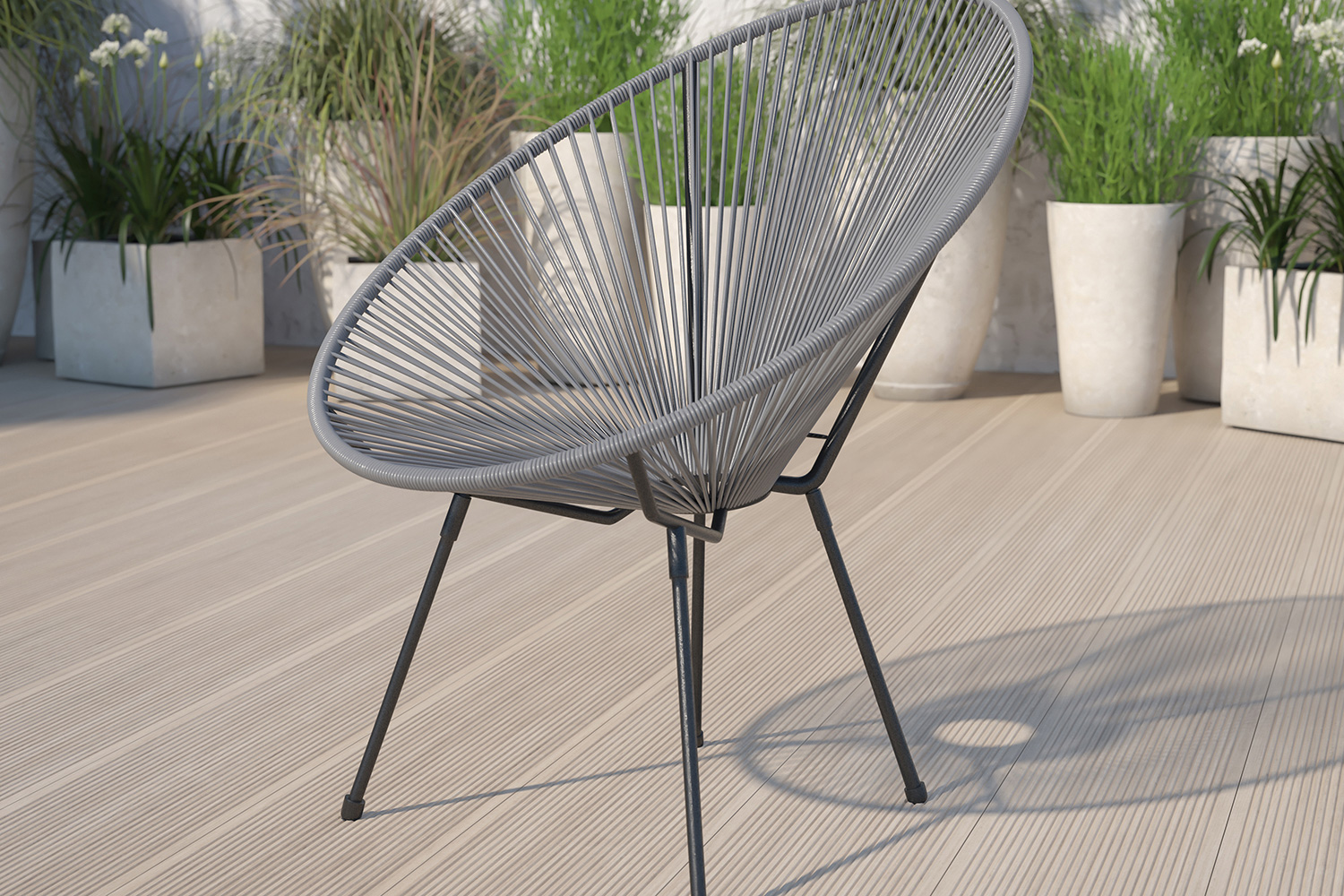 BLNK - Valencia Oval Comfort Series Take Ten Papasan Lounge Chair