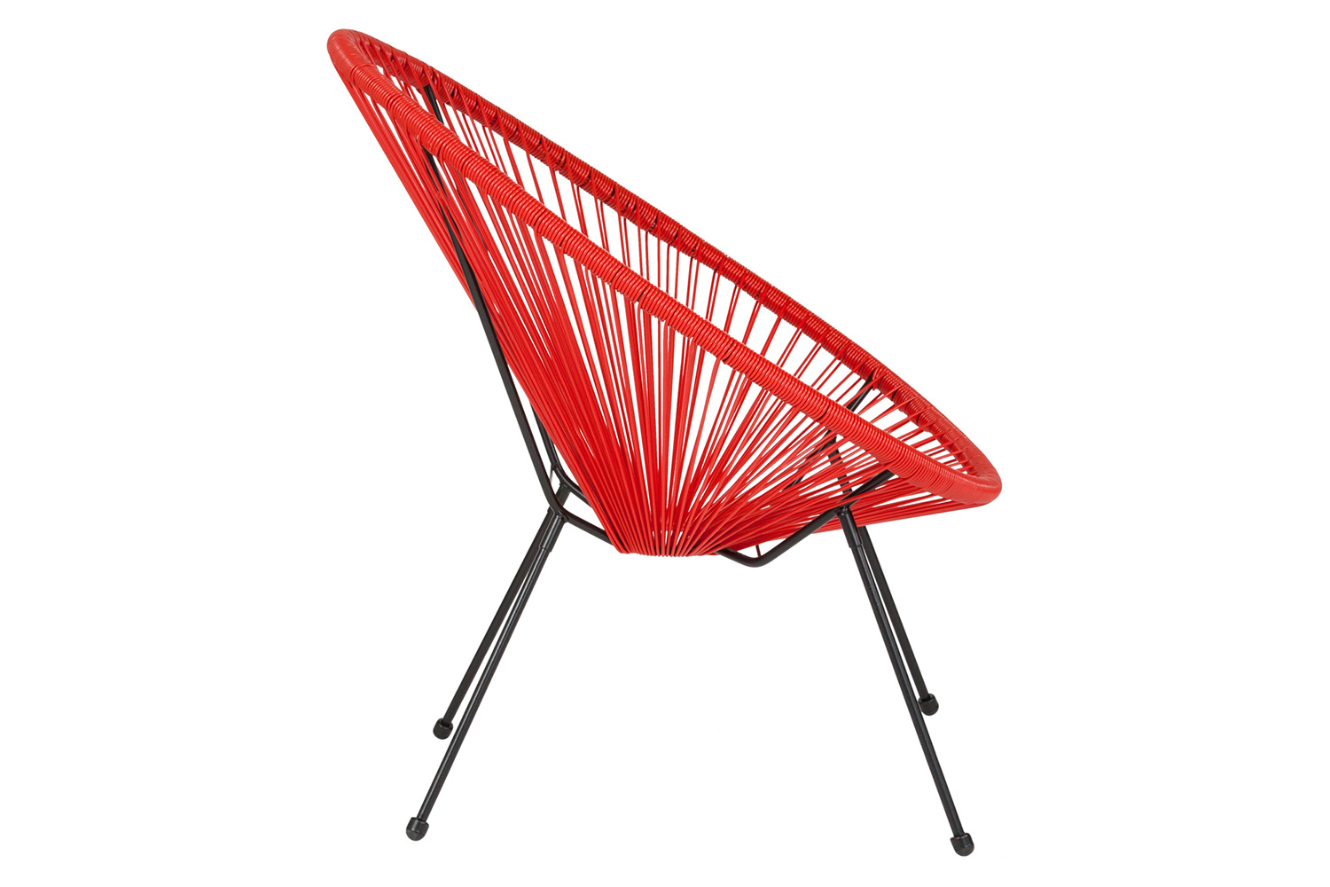 BLNK Valencia Oval Comfort Series Take Ten Papasan Lounge Chair - Red