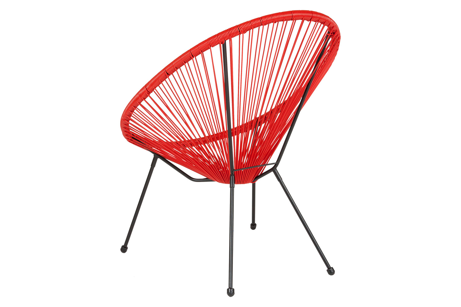 BLNK Valencia Oval Comfort Series Take Ten Papasan Lounge Chair - Red