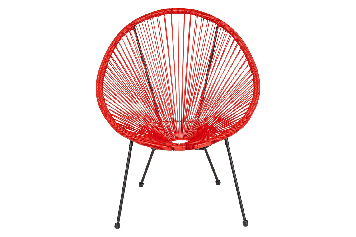 BLNK Valencia Oval Comfort Series Take Ten Papasan Lounge Chair - Red