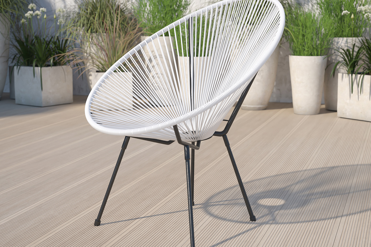 BLNK - Valencia Oval Comfort Series Take Ten Papasan Lounge Chair