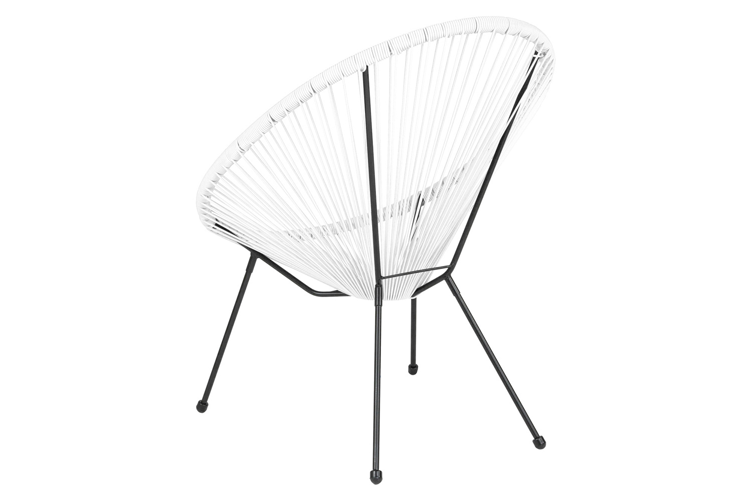 BLNK Valencia Oval Comfort Series Take Ten Papasan Lounge Chair - White
