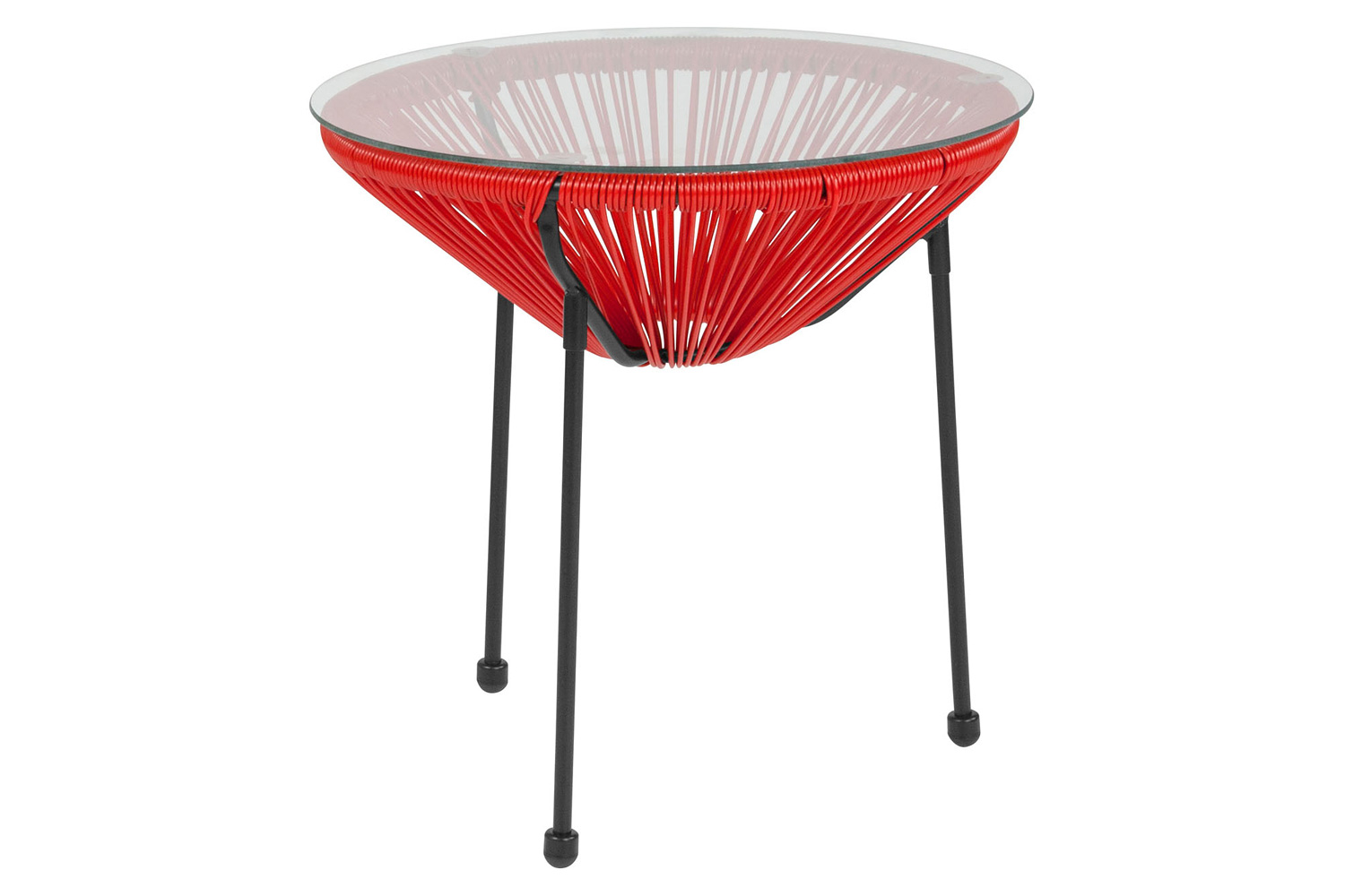 BLNK - Valencia Oval Comfort Series Take Ten Rattan Table with Glass Top