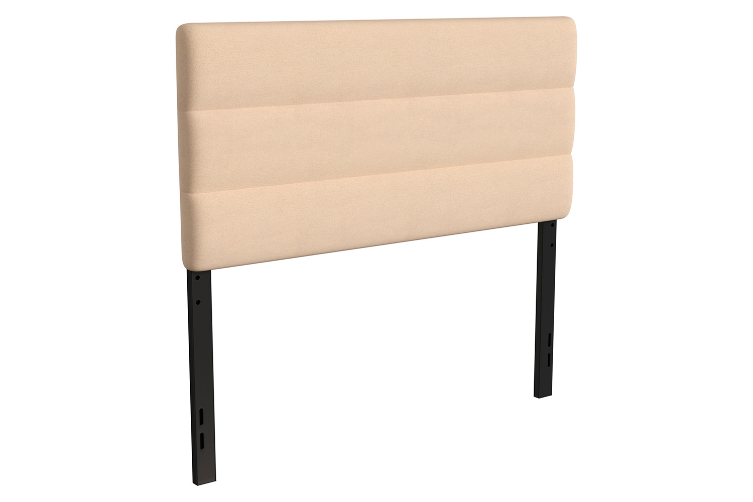 BLNK Paxton Fabric Channel Stitched Upholstered Adjustable Height Headboard - Cream, Full Size