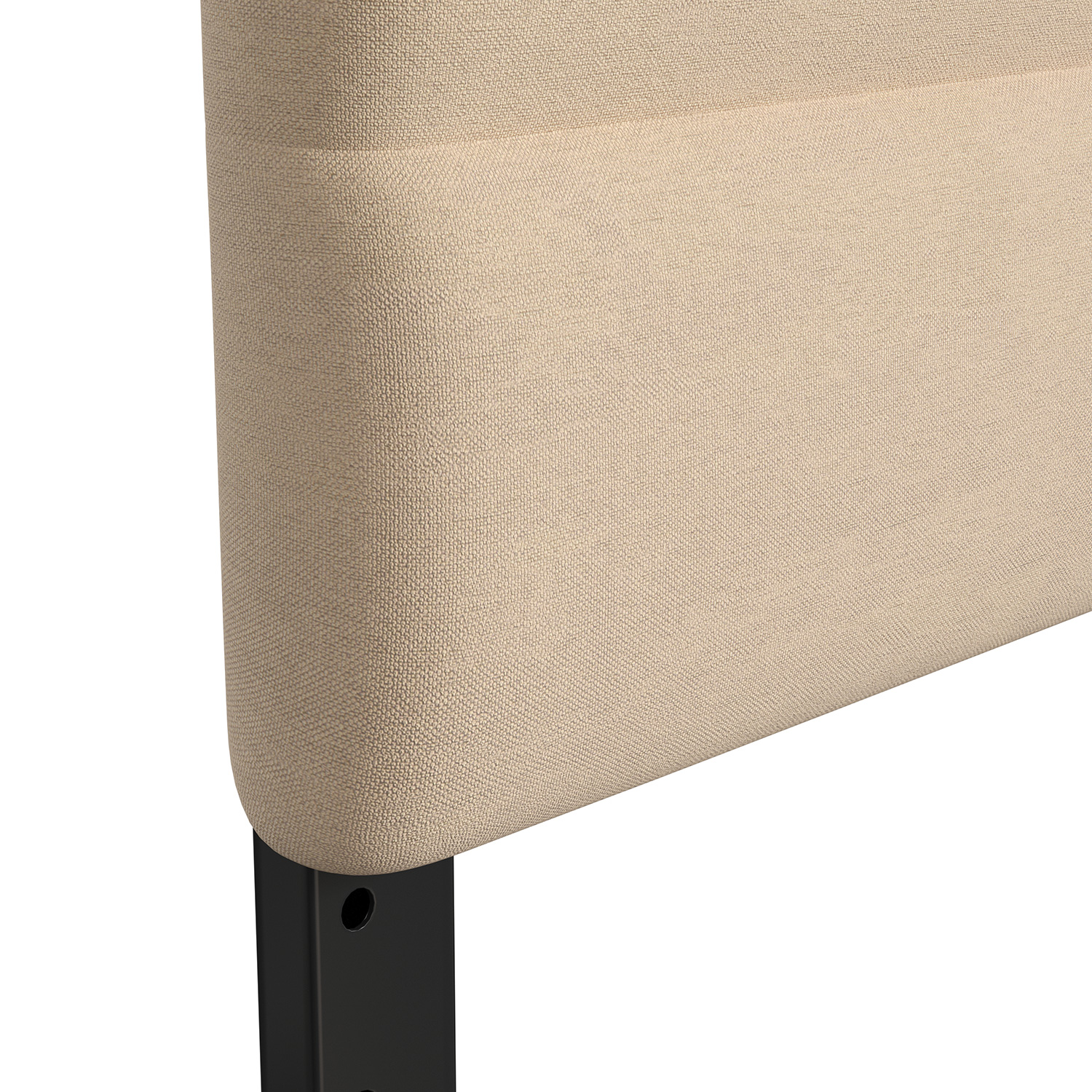 BLNK Paxton Fabric Channel Stitched Upholstered Adjustable Height Headboard - Cream, Full Size
