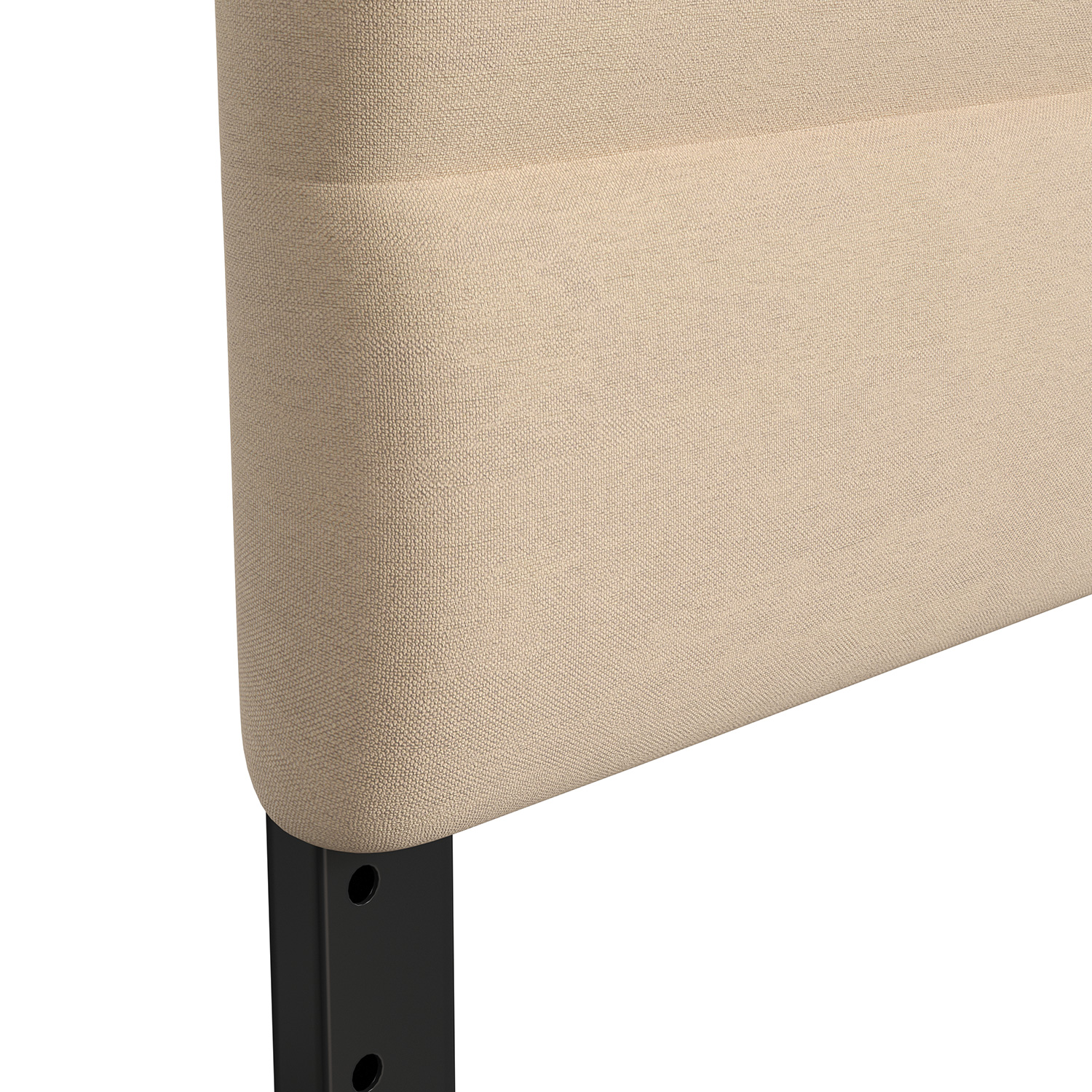 BLNK Paxton Fabric Channel Stitched Upholstered Adjustable Height Headboard - Cream, Queen Size