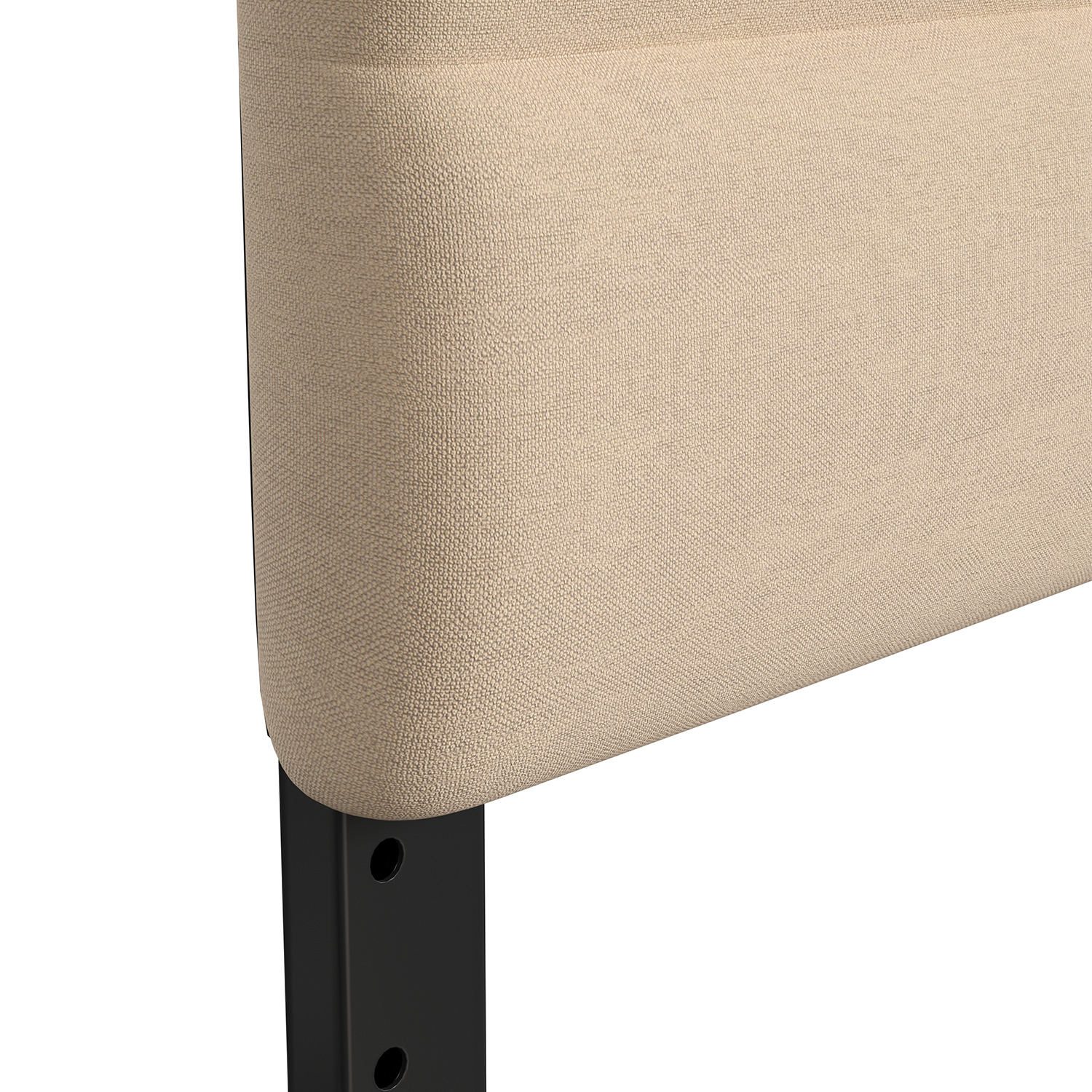 BLNK Paxton Fabric Channel Stitched Upholstered Adjustable Height Headboard - Cream, Twin Size