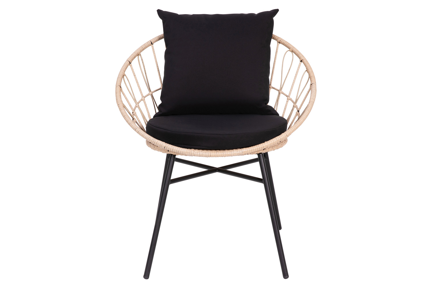 BLNK Devon Indoor-Outdoor Tan Bistro Set 3-Piece - Black