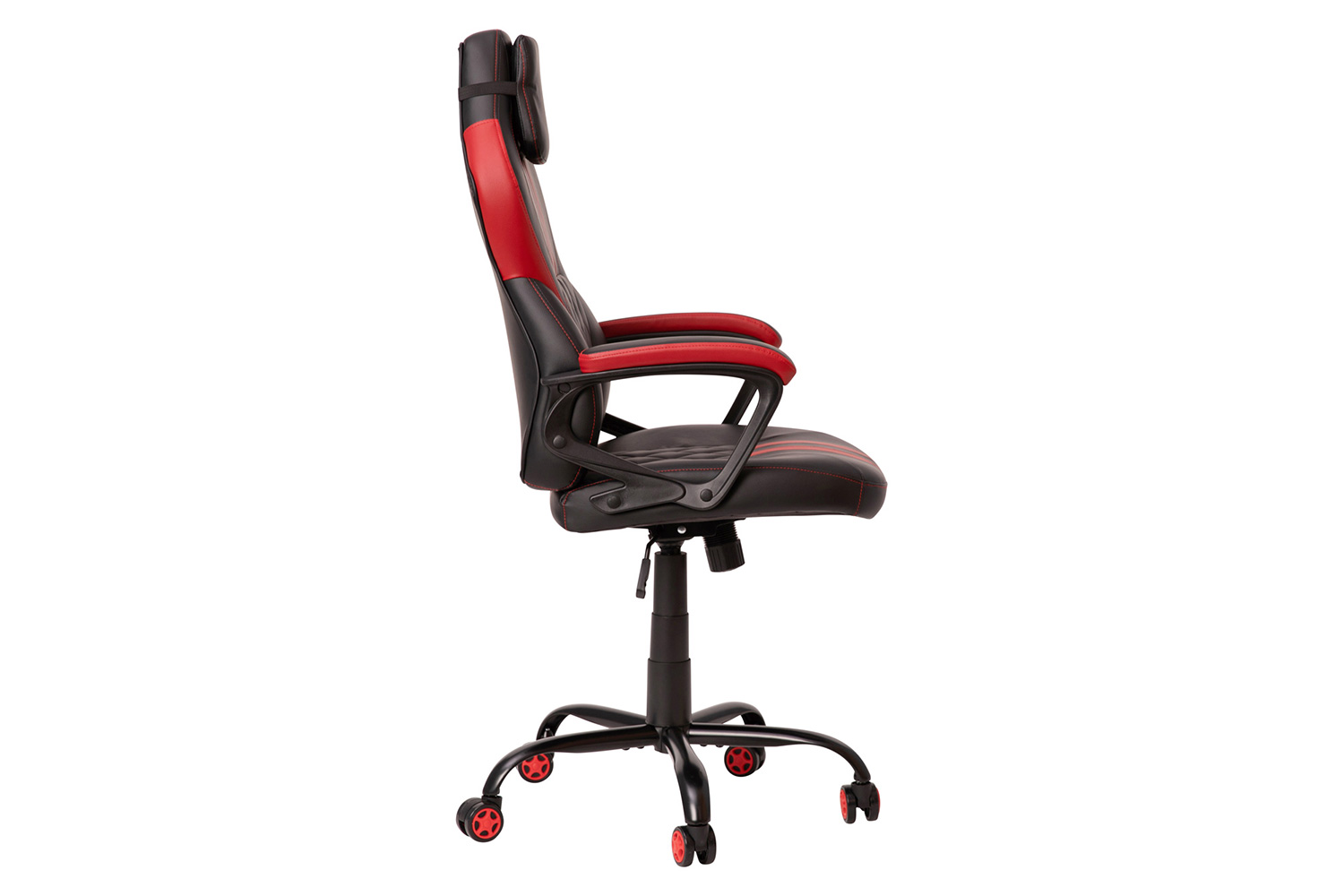 BLNK Stone Ergonomic Designer Adjustable Office Computer Chair with Red Dual Wheel Casters - Black/Red