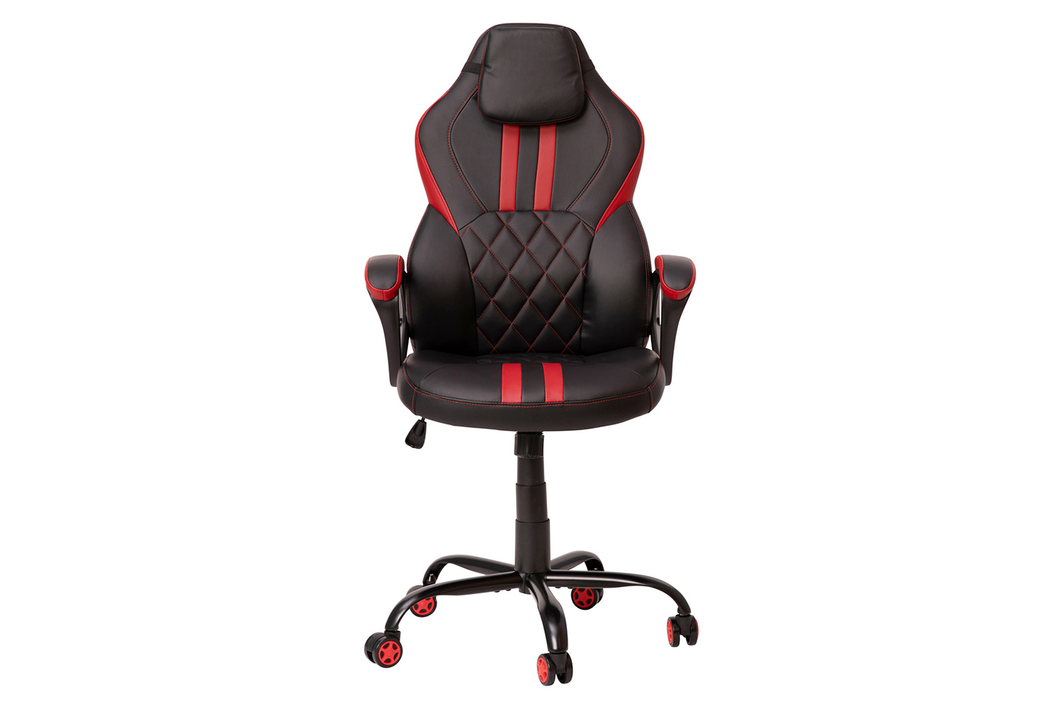 BLNK Stone Ergonomic Designer Adjustable Office Computer Chair with Red Dual Wheel Casters - Black/Red