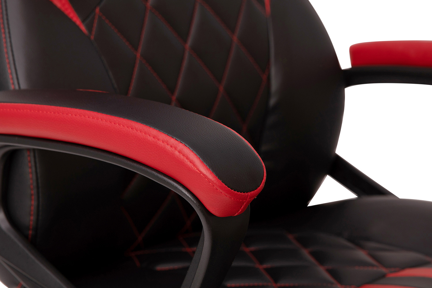 BLNK Stone Ergonomic Designer Adjustable Office Computer Chair with Red Dual Wheel Casters - Black/Red