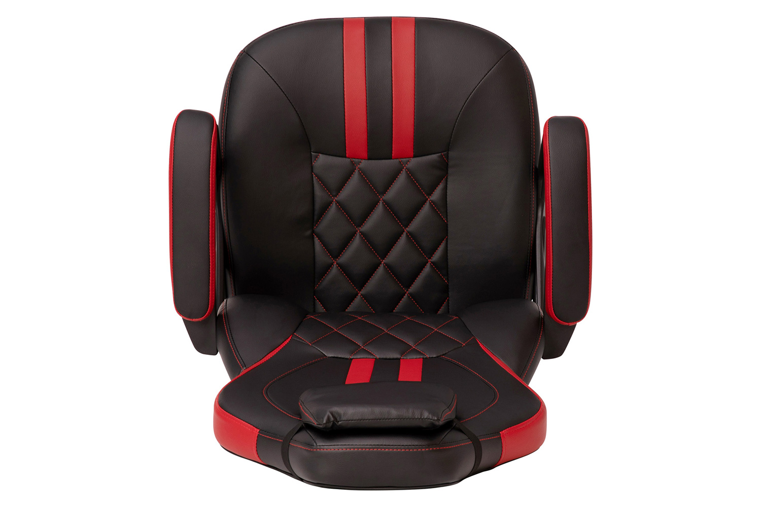 BLNK Stone Ergonomic Designer Adjustable Office Computer Chair with Red Dual Wheel Casters - Black/Red