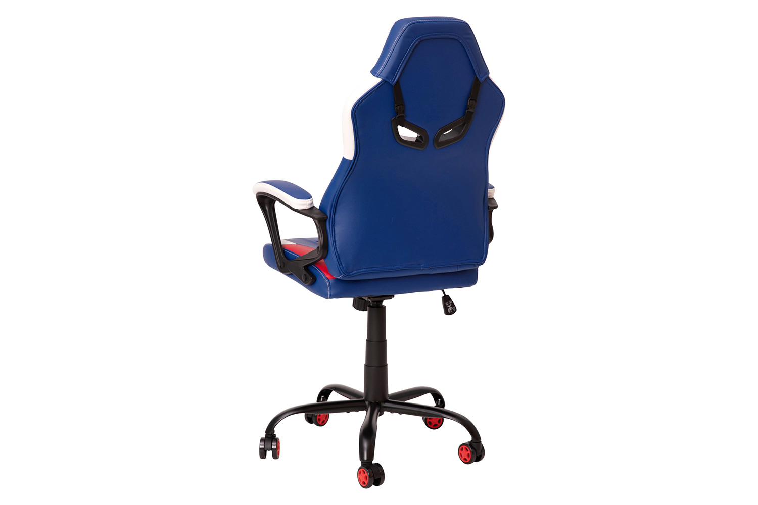 BLNK Stone Ergonomic Designer Adjustable Office Computer Chair with Red Dual Wheel Casters - Red/Blue