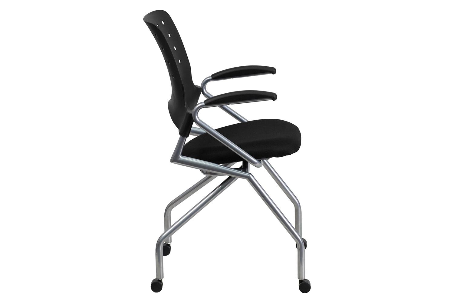 BLNK Galaxy Fabric Mobile Nesting Chair with Black Seat - with Arms