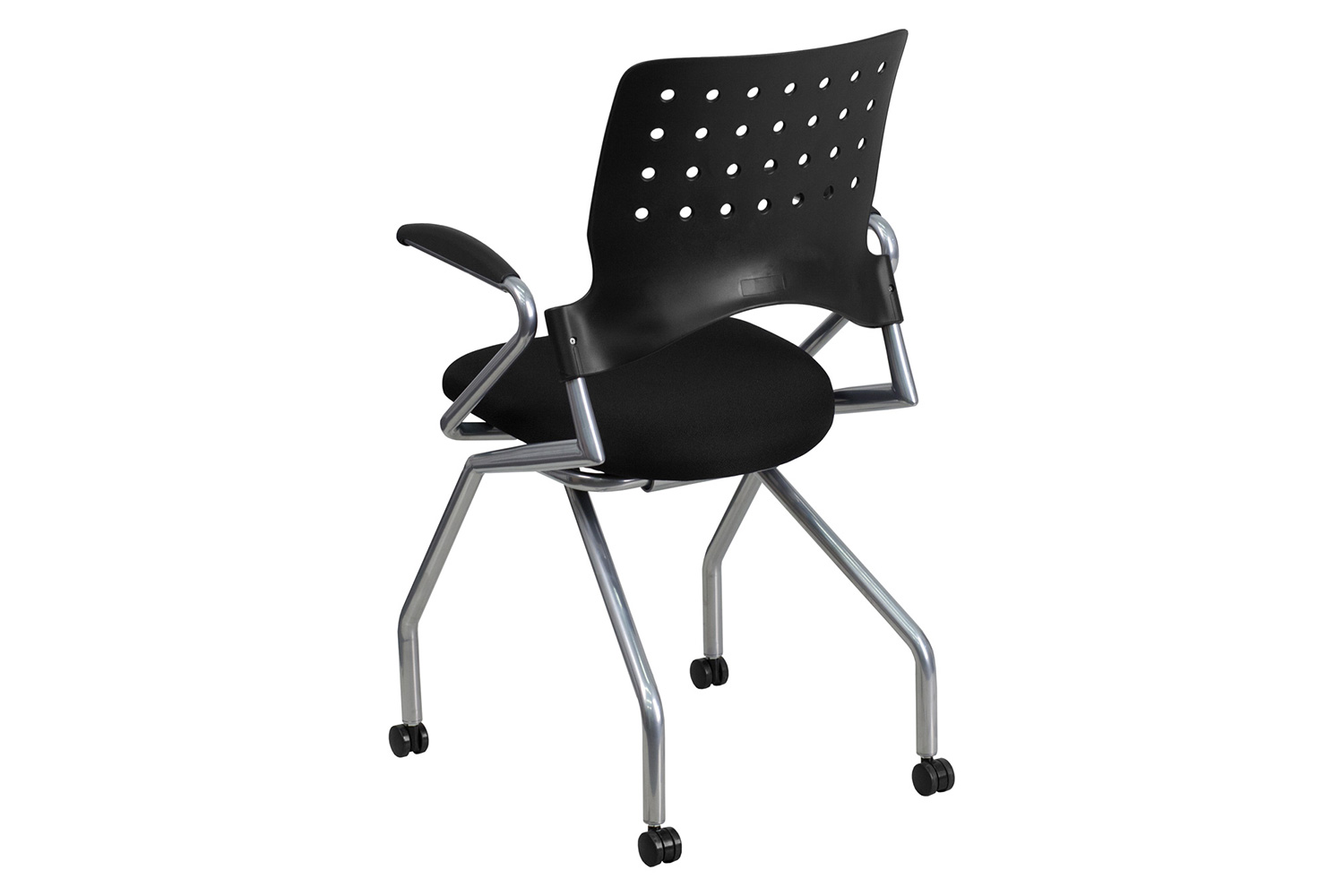 BLNK Galaxy Fabric Mobile Nesting Chair with Black Seat - with Arms